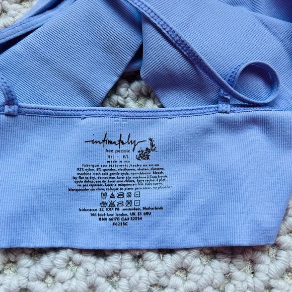 NWT Free People Ali Low-Back Seamless Bra in Amethyst Ice (lavender). Size M/L. - Picture 5 of 7
